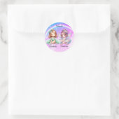 Sticker Rond Filles amies (Sac)