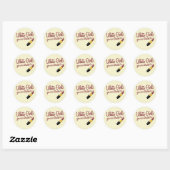 Sticker Rond Filles blanches (Feuille)