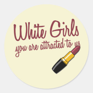 Sticker Rond Filles blanches