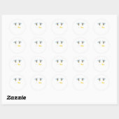 Sticker Rond Filles Boo Bees Funny Ghost Boobees Hallowee (Feuille)