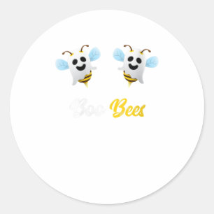 Sticker Rond Filles Boo Bees Funny Ghost Boobees Hallowee