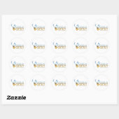 STICKER ROND FILLES CHASSEZ LE CHER (Feuille)