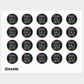 Sticker Rond Filles cool Artisanat Artisanat Hobby Filles Fille (Feuille)