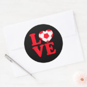 Sticker Rond Filles Cool I Love Soccer (Enveloppe)