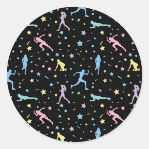 Sticker Rond Filles Cross Country, Terrain de piste, Marathon R