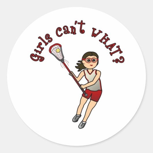 Sticker Rond Filles crosse Rouge (Devant)