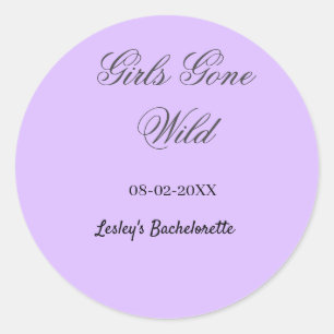 Sticker Rond Filles déchaînées nom de la fête de bachelorette d