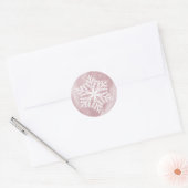 Sticker Rond Filles Faux Rose Gold Vacances d'hiver Noël (Enveloppe)
