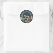Sticker Rond Filles Floral 'Ce Livre Appartient' Fleurs Plaque (Sac)