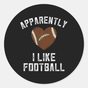 Sticker Rond Filles Football Fête tenue Funny Football Stuff F