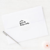 Sticker Rond Filles, gays, et elles seulement (Enveloppe)