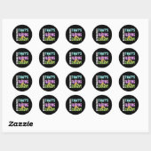 Sticker Rond Filles Gymnastique - Flipping Crazy (Feuille)
