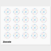 Sticker Rond Filles joueuses de softball étoiles (Feuille)
