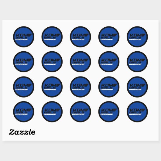 Sticker Rond FILLES KDM [Bleu] (Feuille)