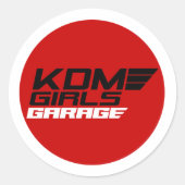 STICKER ROND FILLES KDM [ROUGE] (Devant)