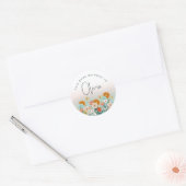 Sticker Rond Filles mignonnes et élégantes Enfants Plaque flora (Enveloppe)