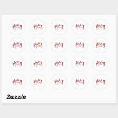 Sticker Rond Filles nuit (Feuille)
