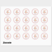 Sticker Rond Filles Patch Citrouille Rubans Fête d'anniversaire (Feuille)