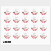 Sticker Rond Filles Pawty Pawty Pink Puppy Anniversaire (Feuille)