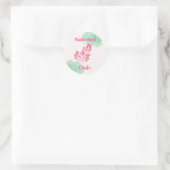 Sticker Rond Filles Pink Axolotl 1er anniversaire (Sac)