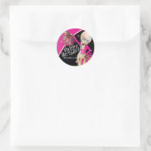 Sticker Rond Filles Pom Pom Pom-pom girl mignonnes | Rose (Sac)