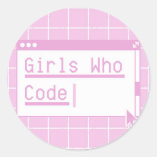 Sticker Rond Filles qui codent