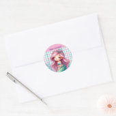 Sticker Rond Filles Sirène motif (Enveloppe)