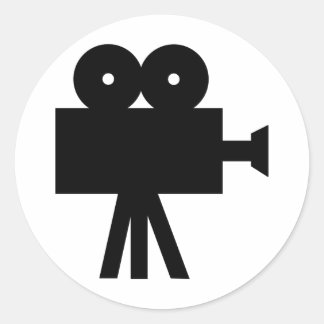 Sticker Rond Film Cine Caméra Hollywood