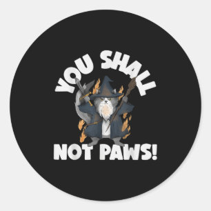 Sticker Rond Film parodique de Kitten Meow Drôle de chat sorcie