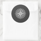 Sticker Rond Film sur la fiber carbon (Sac)