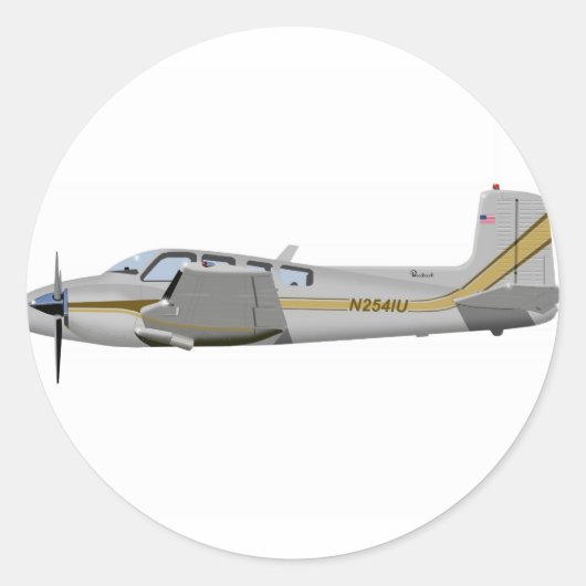 Sticker Rond Filon jumeau 452452 de Beechcraft J50 (Devant)