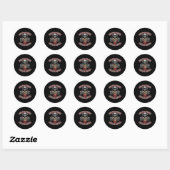 Sticker Rond Fils Avec L'Ibuprofène Chapitre Biker Ski (Feuille)