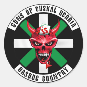 Sticker Rond Fils d'autocollant d'Euskal Herria