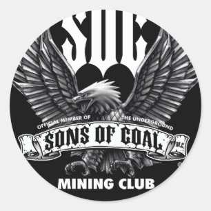 STICKER ROND FILS DE CLUB DE CHARBONNAGE