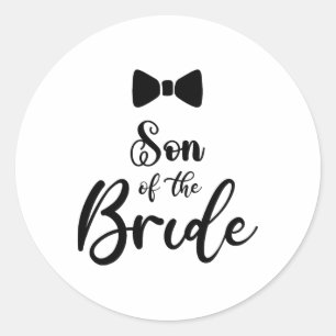 Sticker Rond Fils De La Mariée Fête Famille Fils Du G