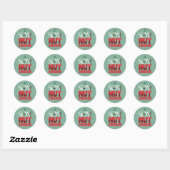 Sticker Rond Fils d'un Graphisme Casse-Noix (Feuille)
