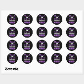 Sticker Rond Fils D'Un Guerrier Fibromyalgique (Feuille)