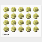 Sticker Rond Fils jaunes (Feuille)