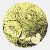 Sticker Rond Fils jaunes (Devant)