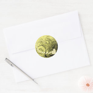 Sticker Rond Fils jaunes