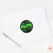 Sticker Rond FILTH Music Dubstep Electro Rave Basse DJ FILTH (Enveloppe)