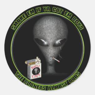 Sticker Rond Fin de support de fumée si vous obteniez la fin d