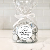 Sticker Rond Fin douce à un nouveau début élégant citation avec