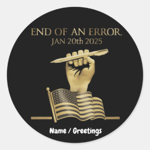 Sticker Rond Fin d'une erreur 20 janvier 2025