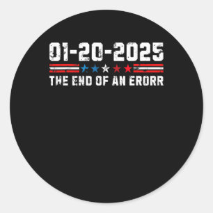 Sticker Rond Fin D'Une Erreur 20 Janvier L'Anti Drôle 2025