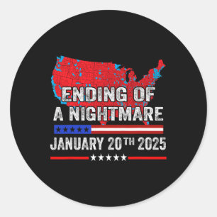 Sticker Rond Fin D'Une Nuit Effrayante 20 Janvier 2025 3