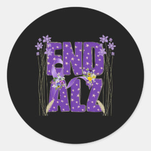 Sticker Rond Fin Heimer Violet Floral Pensée Démence Heimerheim