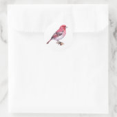Sticker Rond Finch pourpre (Sac)