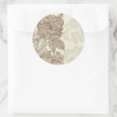 Sticker Rond Fine Cool mignonne Girl Retro Mode florale (Sac)