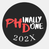 Sticker Rond Fini par la phase terminale - Conception de devis (Devant)